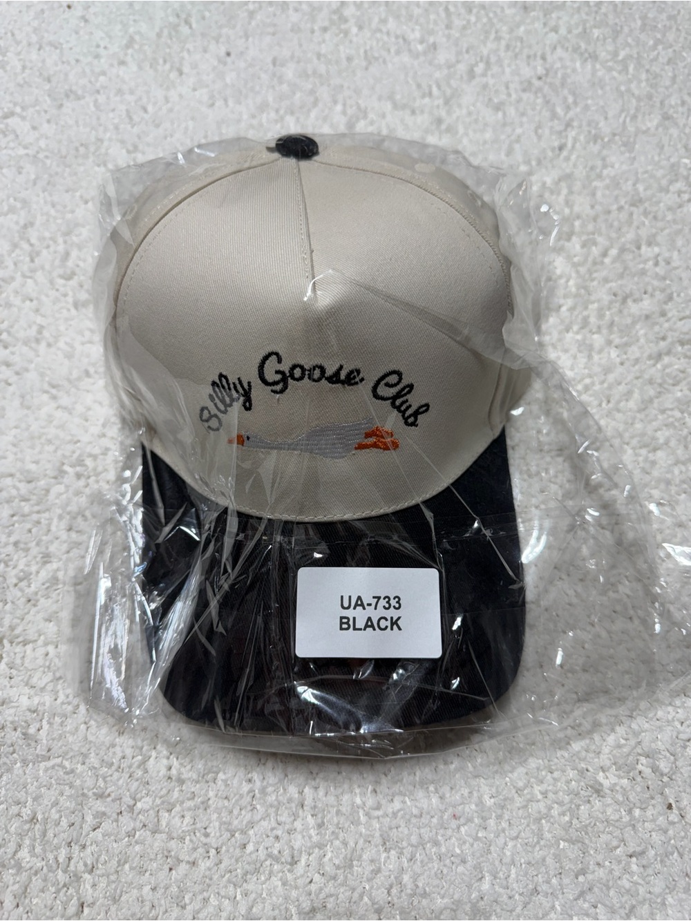 CC Boutique Cream and Black 'Silly Goose Club' Trucker Hat